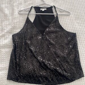 Black sequin shirt brand new size L